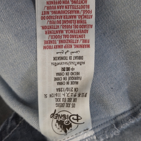 Disney Our Universe Shirt Men's XXL Blue Mickey Mouse Western Denim Chambray - Picture 8 of 12